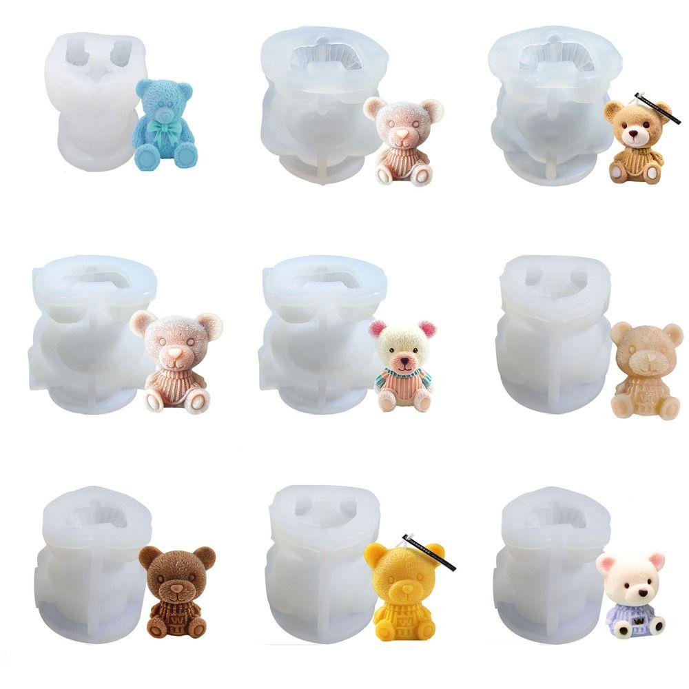 Solighter Bear IceCube Mold Reusable Bars Coffee Ice Mold Cetakan Es Krim Tanpa Bau Bentuk Es Batu