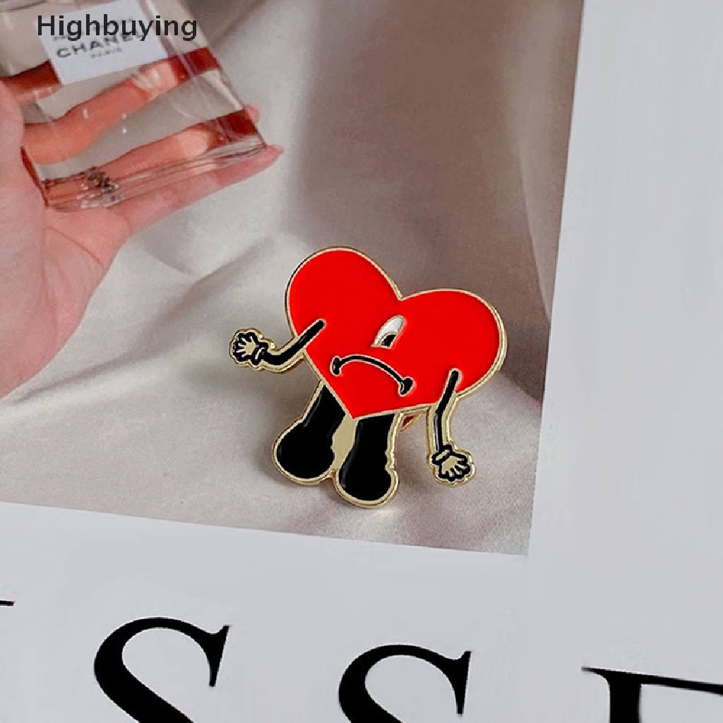 Hbid Pin Bros Lencana Enamel Merah Hati Untuk Ransel Kerah Baju Pin Pesta Perhiasan Hadiah Glory