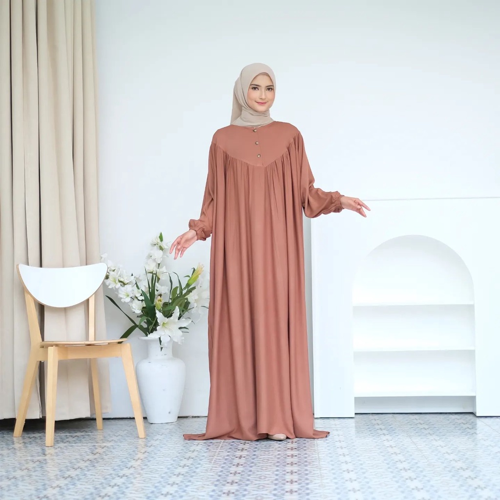 Psl / Maharani Dress / Gamis Terbaru 2023 Lebaran Wanita Remaja Polos / Gamis Jumbo Rayon Twill Fit 