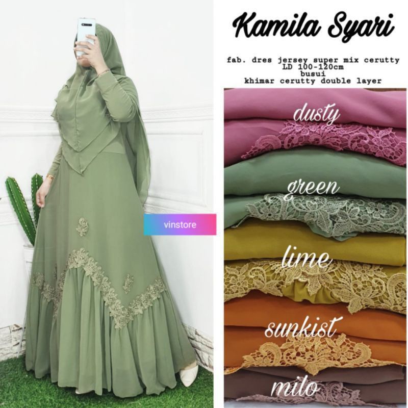 KAMILA SYARI GAMIS SET KHIMAR