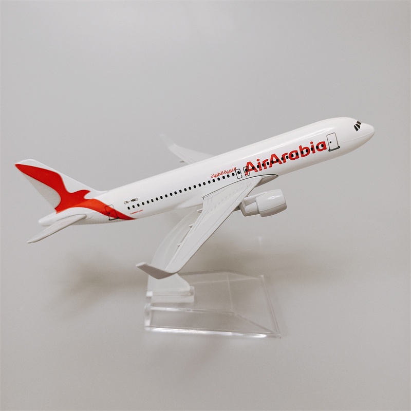 Air Arabia Airbus 320model Pesawat Diecast Arabian Airlines A320 Alloy Pesawat Terbang Dengan Display Stand