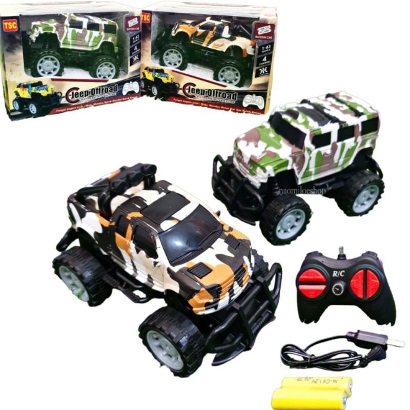 Hardtop military RC CHARGE Mobil Remot Kontrol / RC Offroad / Rock Crawler Mobil Jeep Remote Control Mini Climber New Edition USB CHARGE
