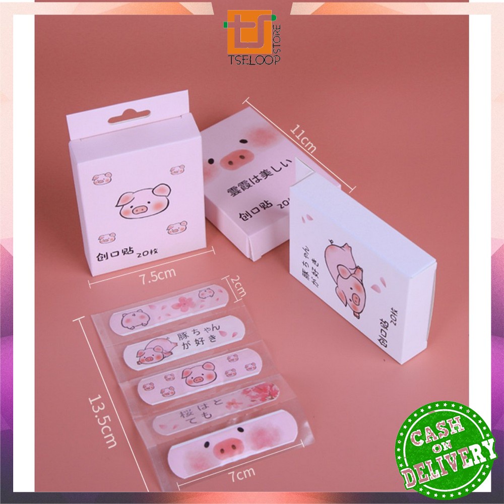 OFM-C795 Plester Luka Estetik Karakter Kartun Lucu Plaster Luka 20 pcs / Hansaplas Anak &amp; Dewasa Pembalut Luka P3K Perban Luka Band Aid Waterproof