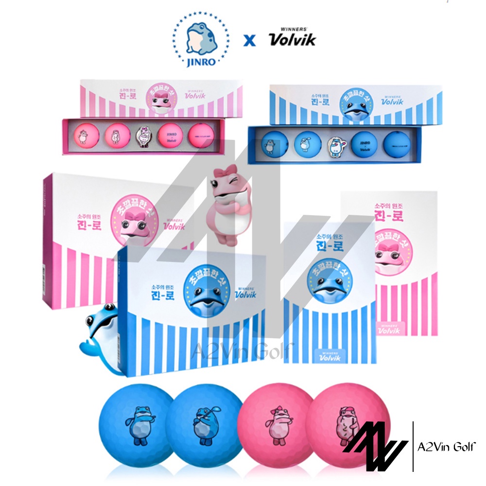 Bola Golf Volvik Vivid x Jinro 4pcs Golf Ball