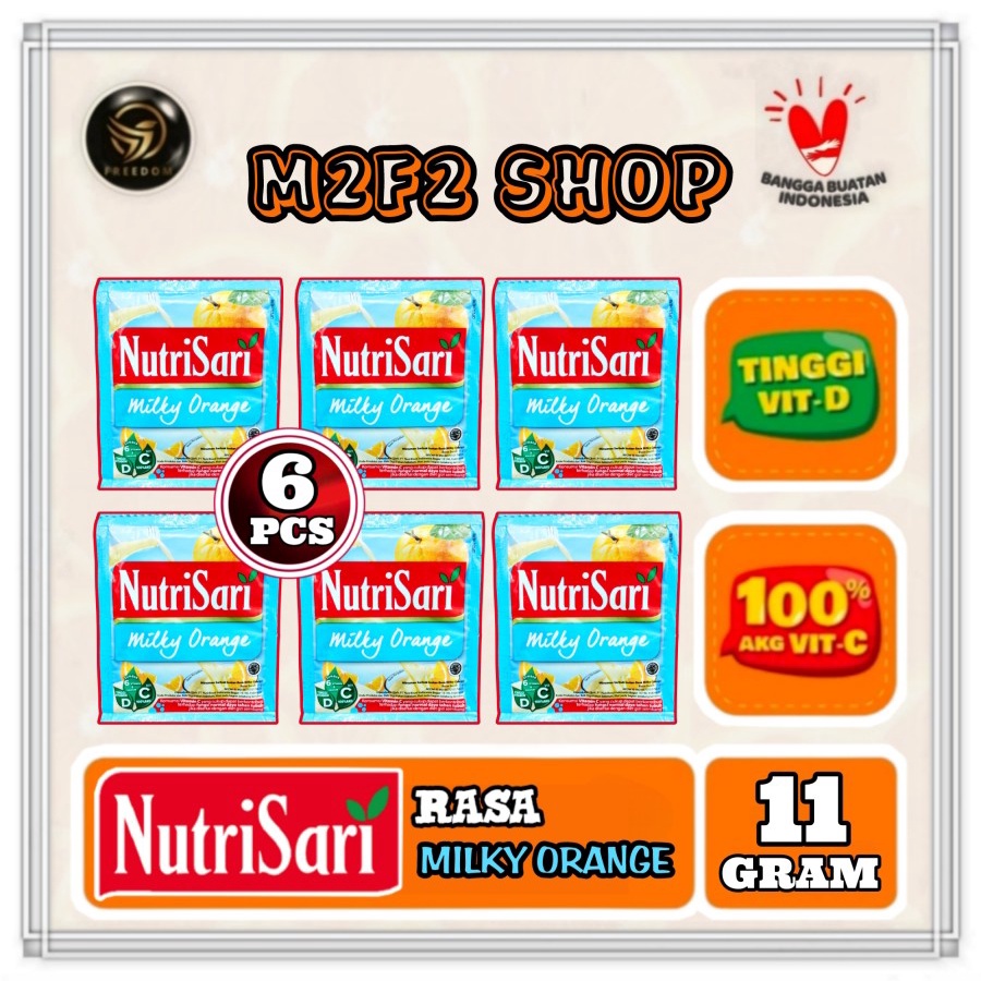 

NutriSari Minuman Serbuk Milky Orange Sachet - 11 gr (Kemasan 6 Pcs)