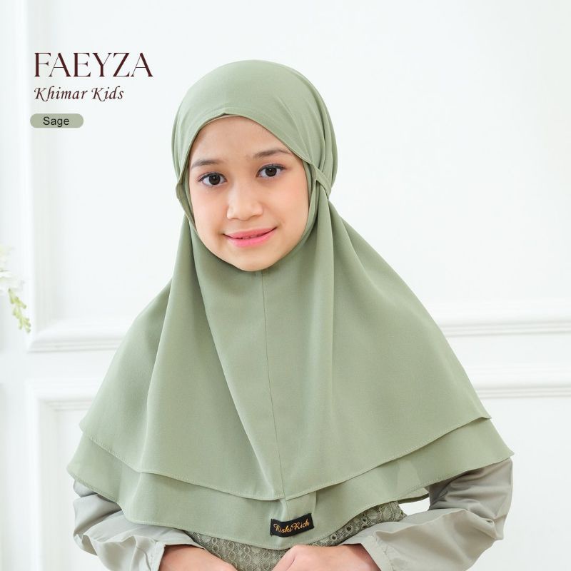 Faeyza Hijab - Khimar Instan Bergo anak dan bayi bahan Ceruty Baby Doll Premium by Riskirich