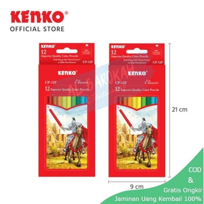 

Pensil 12 Warna Panjang Kenko CP-12F