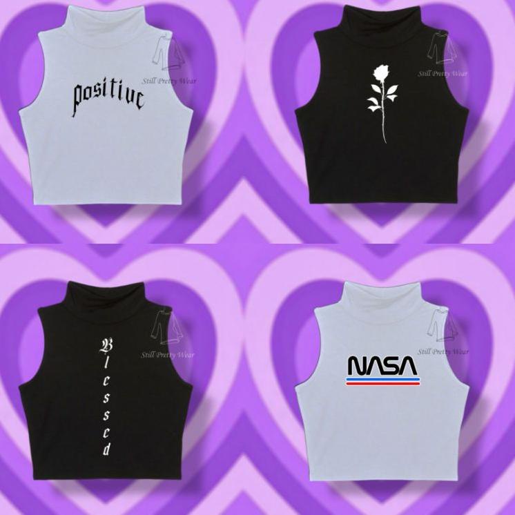 ✫  - LUEI TURTLE NECK CROP TOP ✷