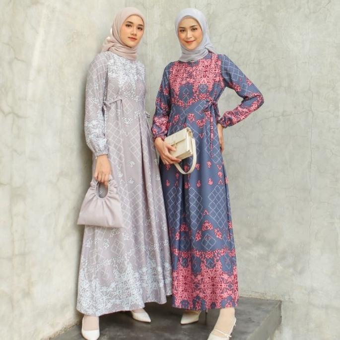 Harga Spesial Le Khari Dress Viona Gamis Maxmara Busui Size S - XL