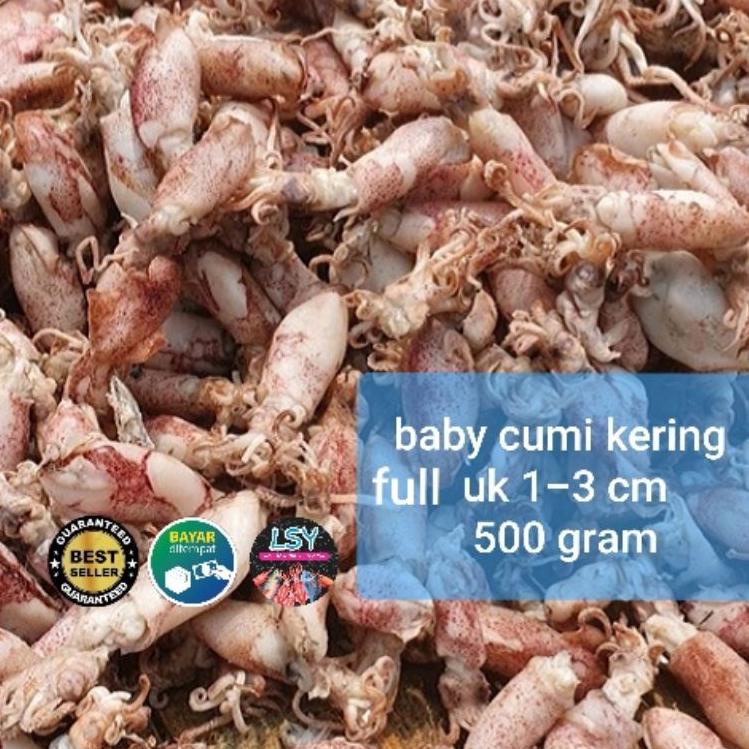 

✱ ikan asin baby cumi / cumi rebus kering full 500gr ♟