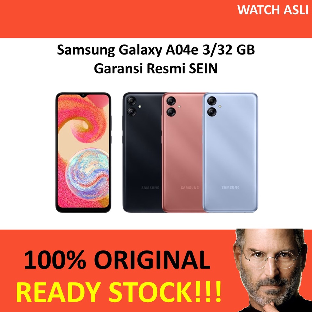 Samsung Galaxy A04e 3/32 GB A04 e RAM 3GB 32GB ROM Garansi Resmi SEIN