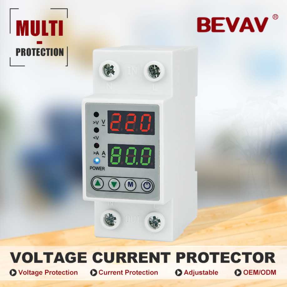 (BISA COD) FTIHSHP BV MCB Digital Din Rail Over Voltage Protection 220V 40A - VAP-2P