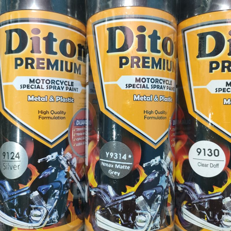 Diton Premium Paket Lengkap 3 Kaleng 400cc Abu Abu Doff Dop Nmax Matte Grey 9314 Silver 9124 Clear Doff 9130 Pilox Pilok Cat Semprot Spray Paint