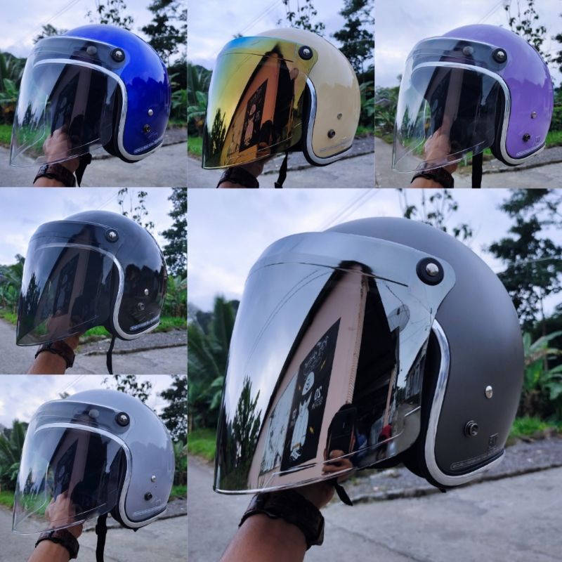 HELM BOGO DEWASA RETRO KACA VENOM SNAIL