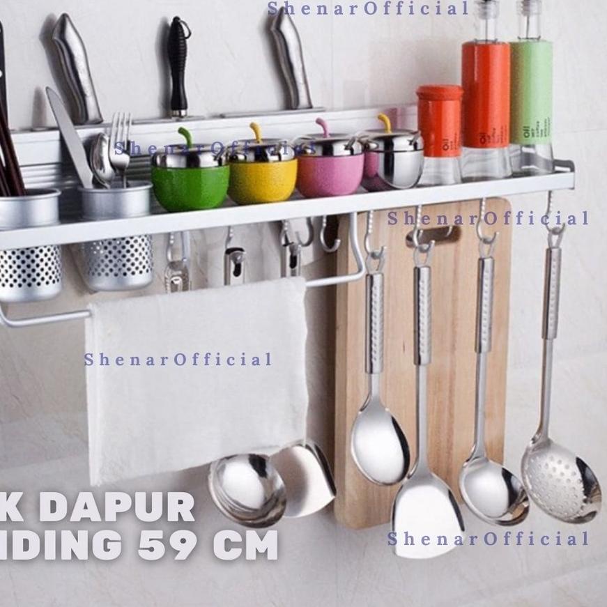 ❊ SHENAR - RAK DAPUR DINDING STAINLESS - RAK BUMBU GANTUNG ✧