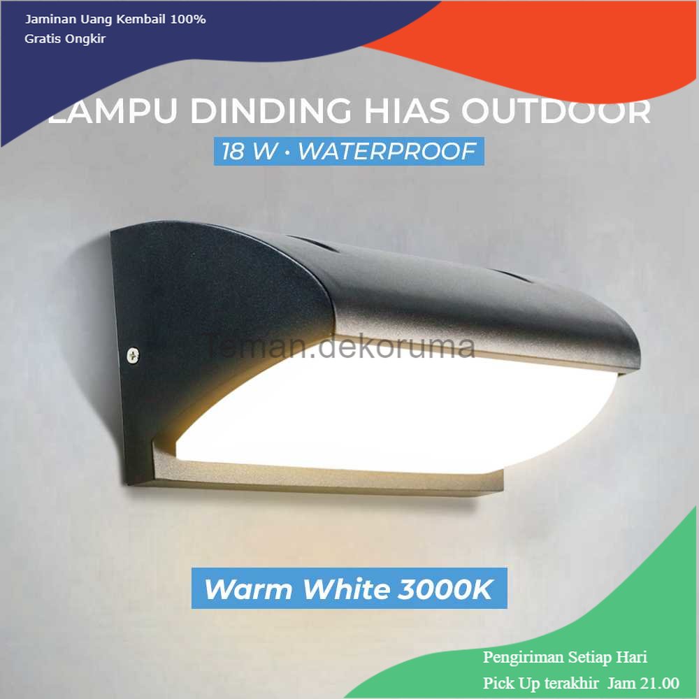 TD - LMP GAVT Lampu Dinding Hias Outdoor Wall Light 18W Warm White Model E - 611