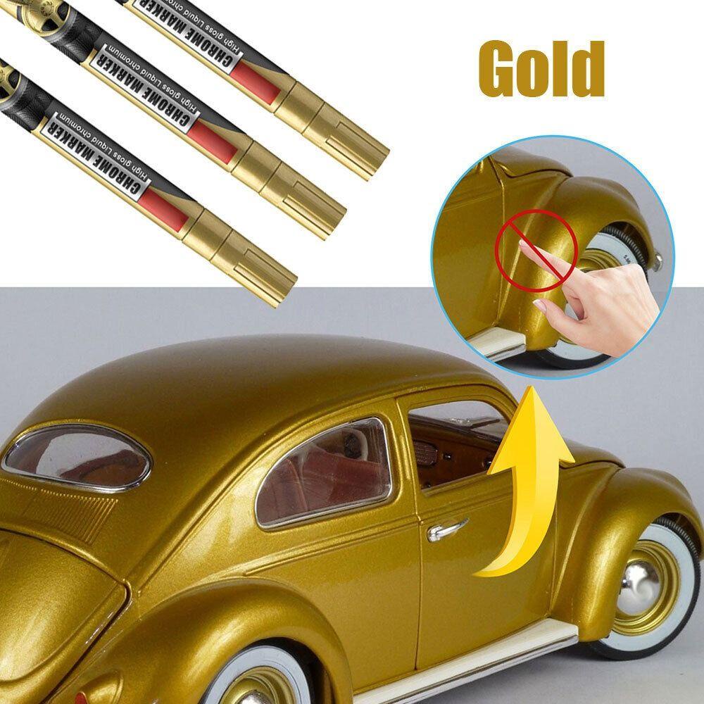 POPULAR 6pcs Chrome Mirror Finish Paint Pen Mobil Motor DIY Metal Art Pulpen