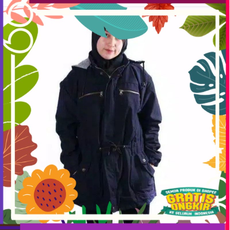 JAKET PARASIT PARKA WANITA/JAKET 2 IN 1 /JAKET BODY PJ,,BOLAK BALIK / kerja kuliah style