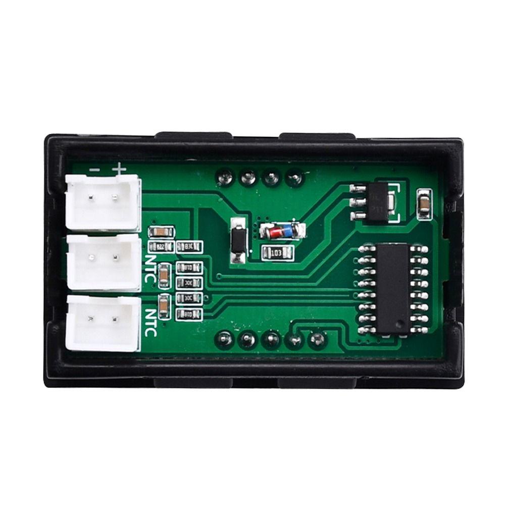 POPULAR Populer Digital DC Single Voltmeter LCD Profesional Dengan NTC 10K 3950sensor Suhu Probe Detector