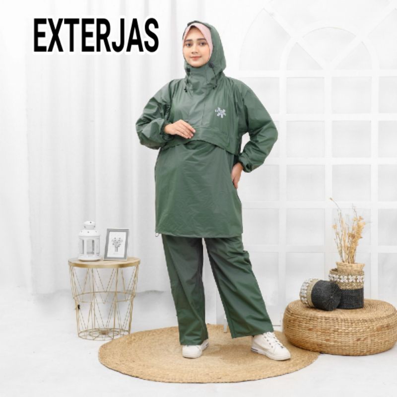 EXTERJAS-Jas Hujan Pria Wanita Mantel Hujan Jas Ujan Dewasa Raincoat Pria Wanita Tebal Keren Setelan Celana -JHUJAN KANGAROO EXTERJAS - Jas Hujan Jaket Celana Setelan Dewasa, jas hujan bahan pvc/ jas hujan dewasa/jas hujan tebal