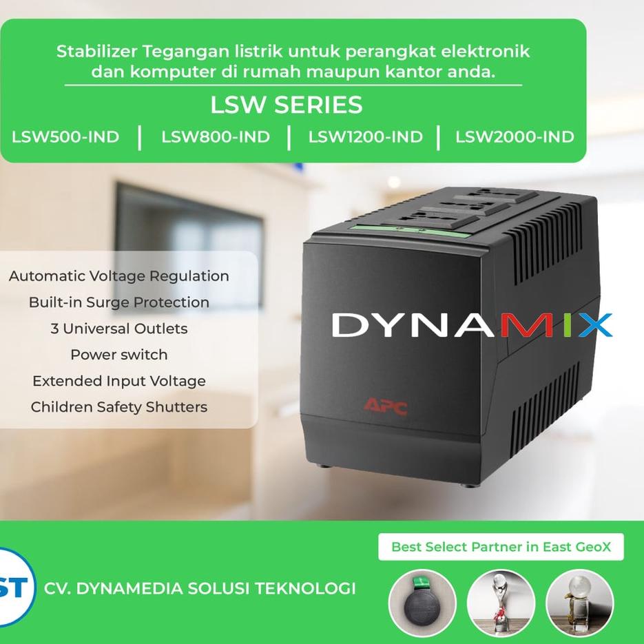 Kirim SekarangStavolt APC LSW2000-IND 2000VA AVR Stabilizer Stavol dengan Surge Protector GARANSI RE