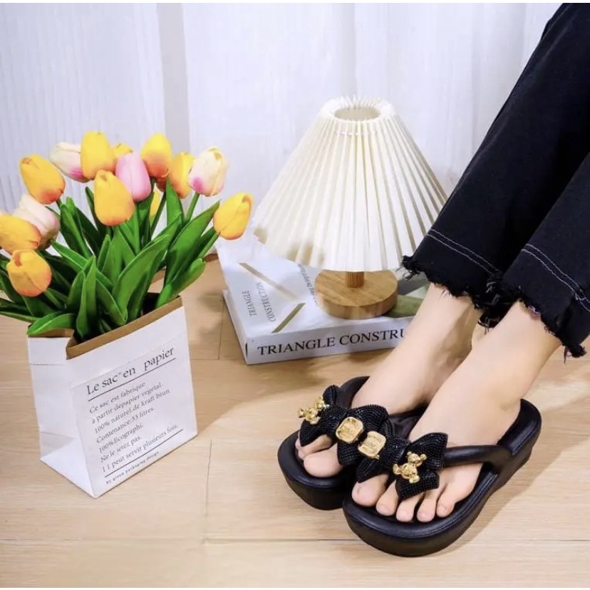 Sandal Eva Wedges Tinggi GOLDEN BEAR  Jelly Import 2023