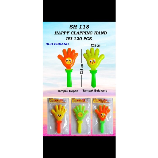 Alat tepuk Tangan Happy Clapping hand SH118 - Mainan Koleksi Anak