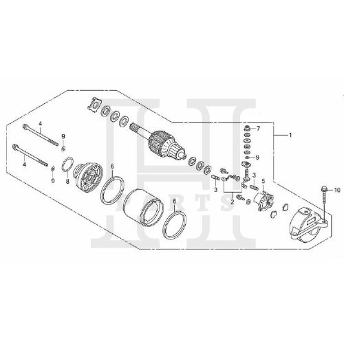 DINAMO STARTER MOTOR ASSY STARTER MEGAPRO MONOSHOK KARBU FI CB150 VERZA 31200-KYE-901 ASLI ORIGINAL AHM HGP HONDA