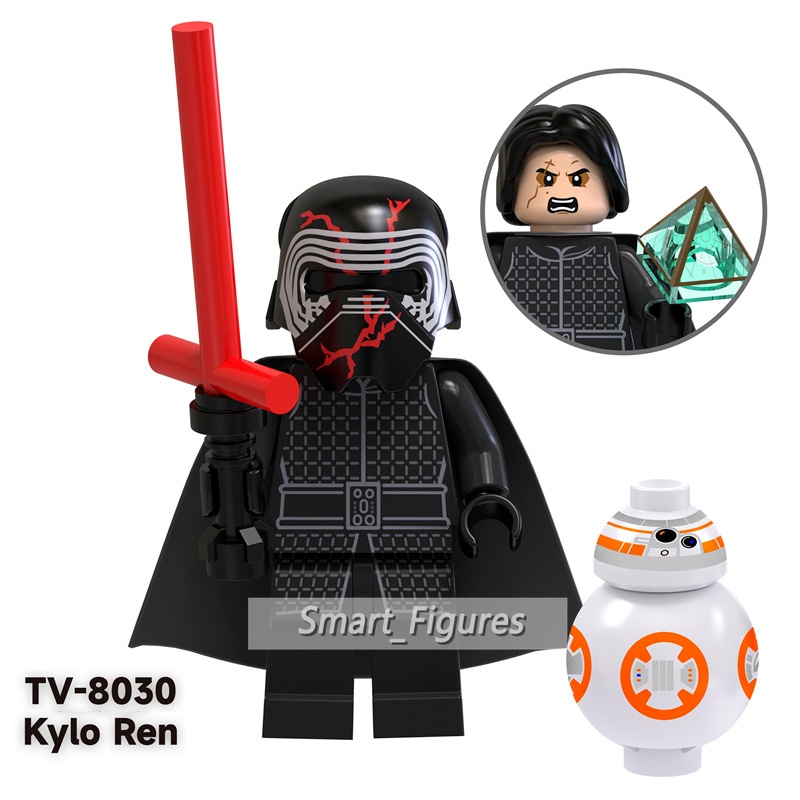 Darth Maul Minifigures Rey Kylo Ren Mainan Hadiah Ulang Tahun Star Wars Obi-Wan Commander Bacara Boneka Angka Mini