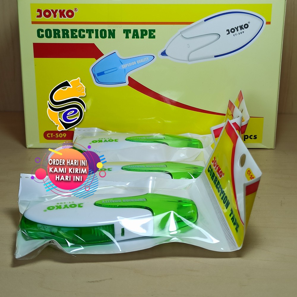 

Tipe X Kertas / Tipe-Ex / Correction Pen Merk Joyko CT-509 PerBox