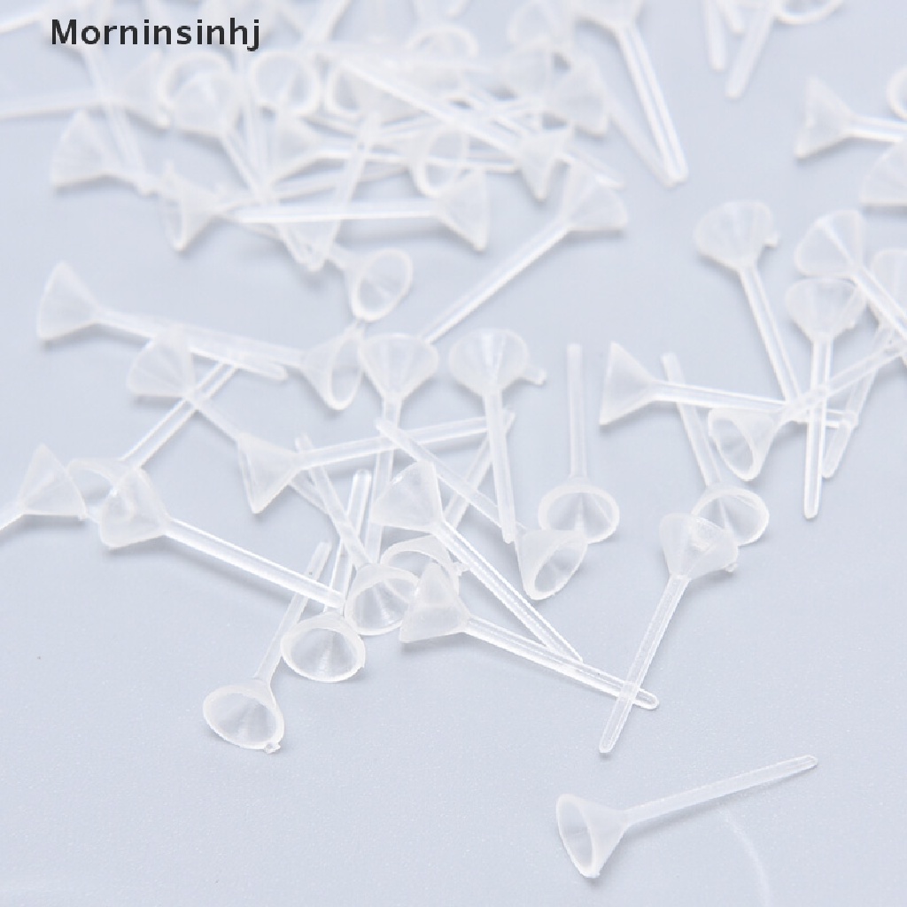 Mornin 500Pcs/Lot Plastik Kosong Datar/Cup Stud Earring Pin Pad Anting Membuat Perhiasan id