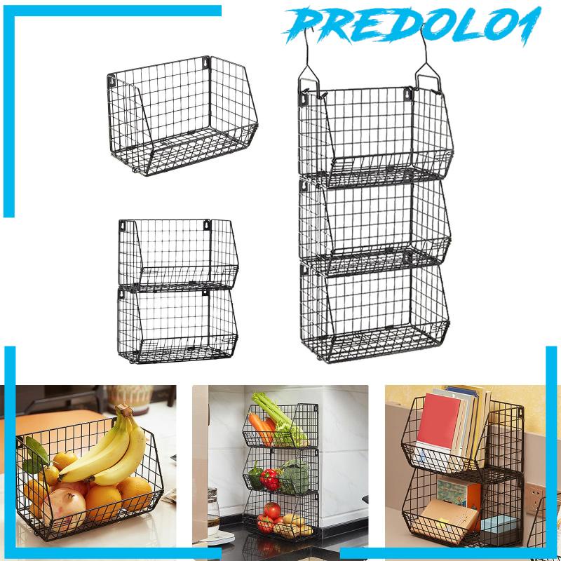 [Predolo1] Hanging Closet Organizer Keranjang Dinding Gantung Untuk Dapur Laundry Room Office