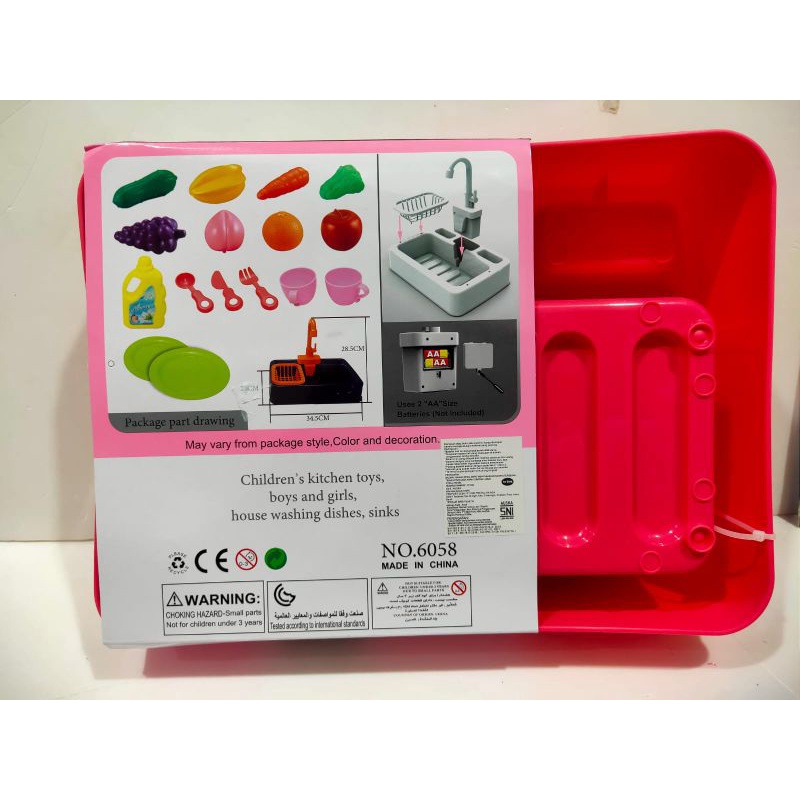 MAINAN ANAK CUCI PIRING WASTAFEL / KITCHEN SINK SET / MAINAN EDUKASI ANAK