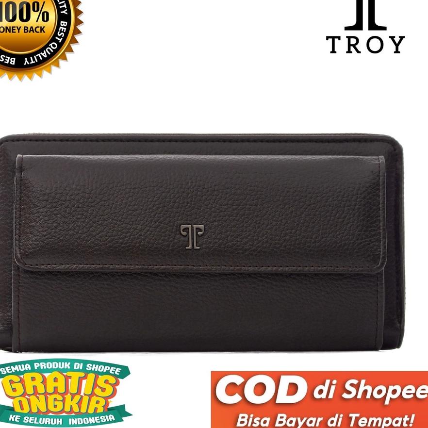 ✷ TOKOKOE - Handbag Pria Kulit Tas Tangan Pria Clutch Cowok Keren Original Dengan Kotak  -TROY - Lay