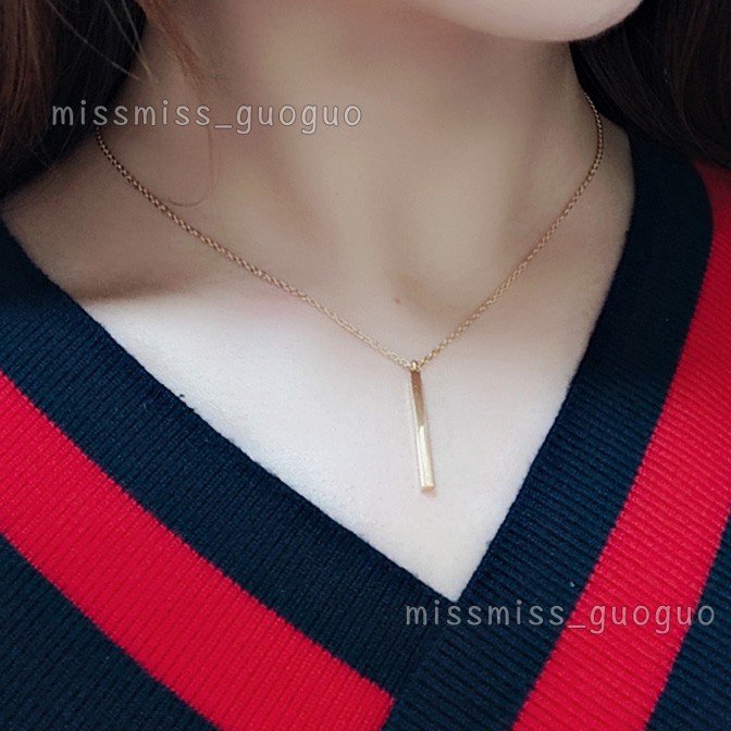 Kalung Rantai Titanium Steel 18K Warna Rose Gold Metalik Untuk Pasangan