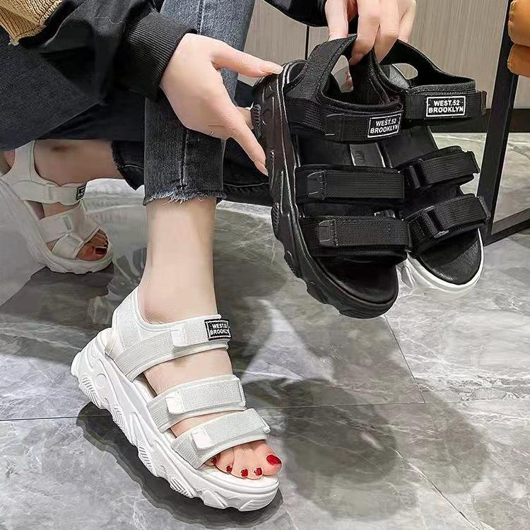 Sale Svekes Sepatu Sandal Perempuan Tali Wanita Black Putih L100