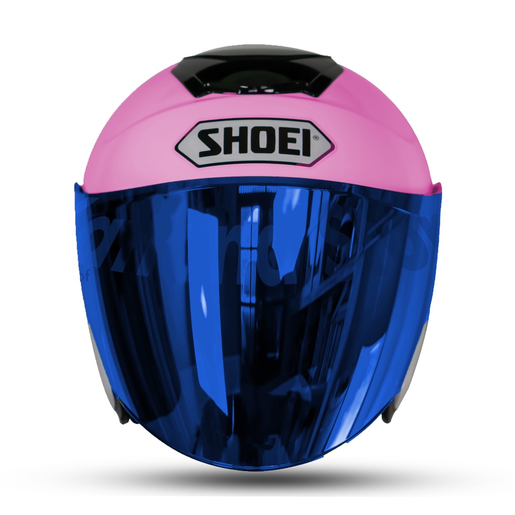 Helm Half Face MLA Kyoto / Putih Kaca Visor Gold-Blue-Hitam Iridium / Helm Premium SNI untuk Pria Dan Wanita Dewasa COD