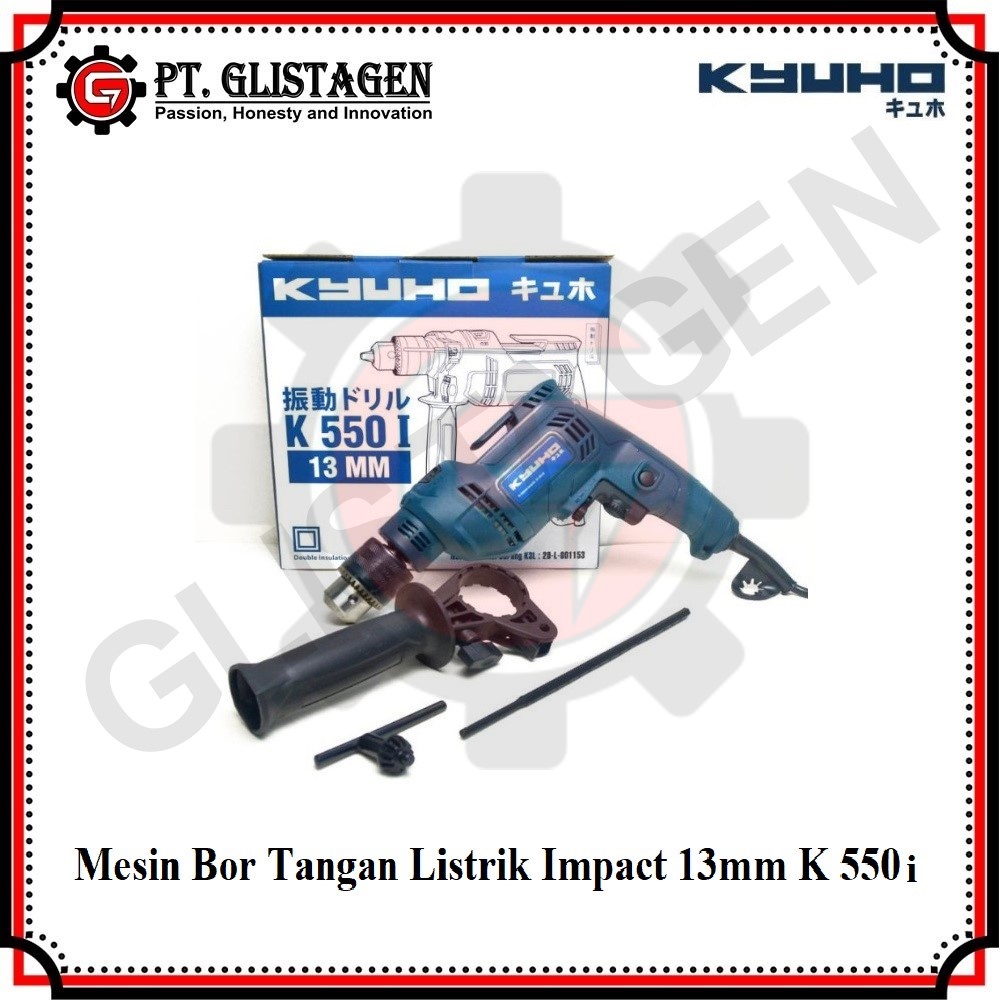 KYUHO K550i Mesin Bor Listrik Bor Tangan Tembok Impact Drill 13mm K550I Kyuho