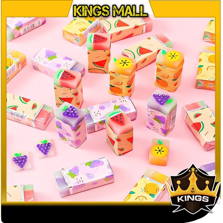 

KINGS - S5672 Penghapus Motif Buah Grapes Orange Watermelon / Eraser Unik / Penghapus Pensil Motif Buah Fruits Lucu