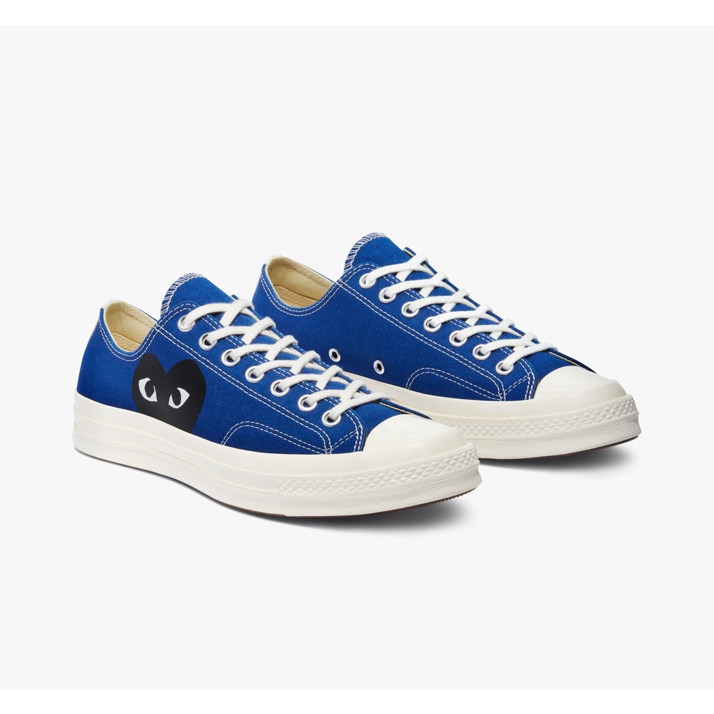 Converse 70S CTAS Low x CDG PLAY Blue 100% Original Sneakers (Free Paper Bag)