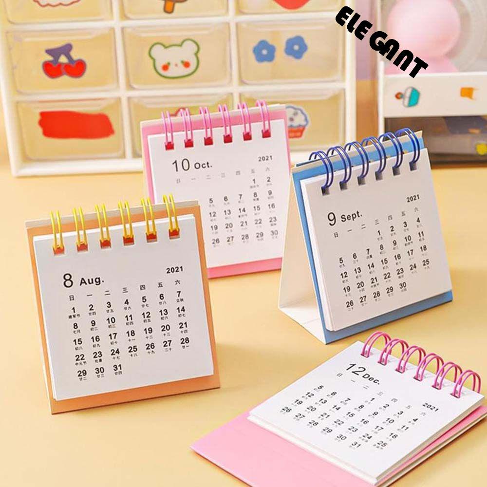 [Elegan] Kalender 2022kalender Lucu Kreatif Mini Tahunan Meja Organizer Perlengkapan Sekolah Alat Tulis Kalender Bulanan