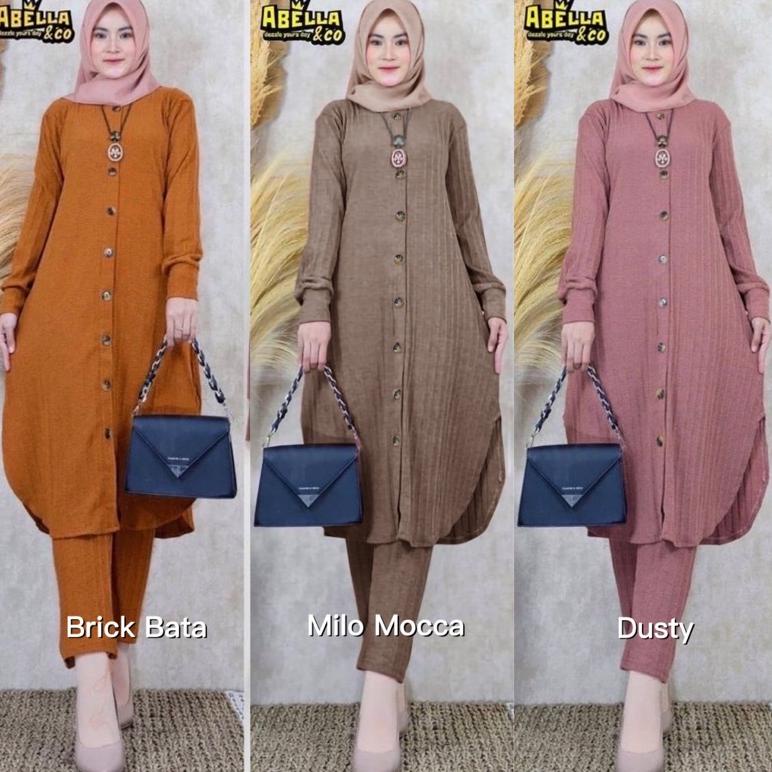 Savila Set - Setcel Knit Rajut Setelan Wanita Rajut Ld106+ / 331-6878