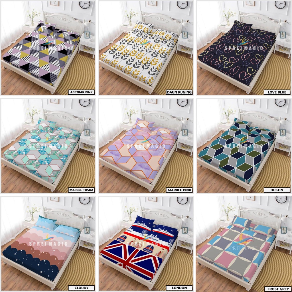 Sprei homemade ukuran 180x200 160x200 120x200 90x200 Tinggi 20cm SS