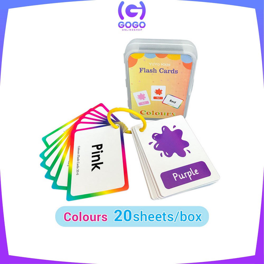 GOGO-M308 Flash Card Bahasa Inggris Mainan Edukasi Anak / Kartu Pintar Balita Belajar Abjad Buah Transportasi / English Early Education Card Kids Import