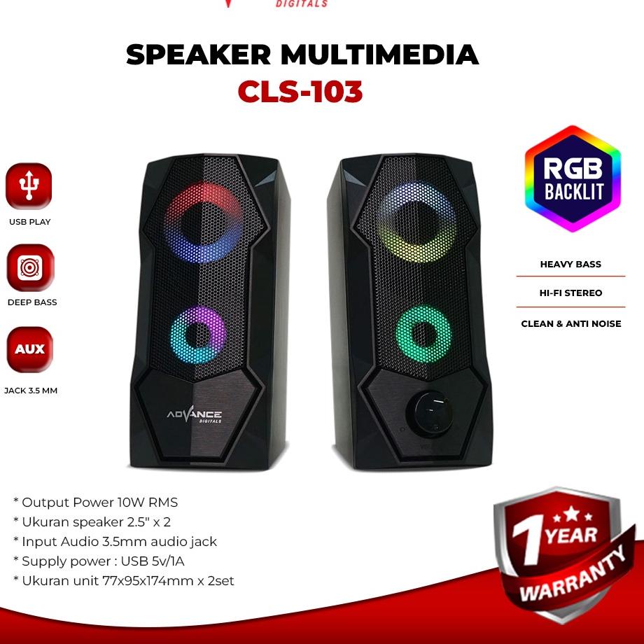 ♦ Gaming Speaker Advance CLS-103 RGB Gaming Speaker ▲