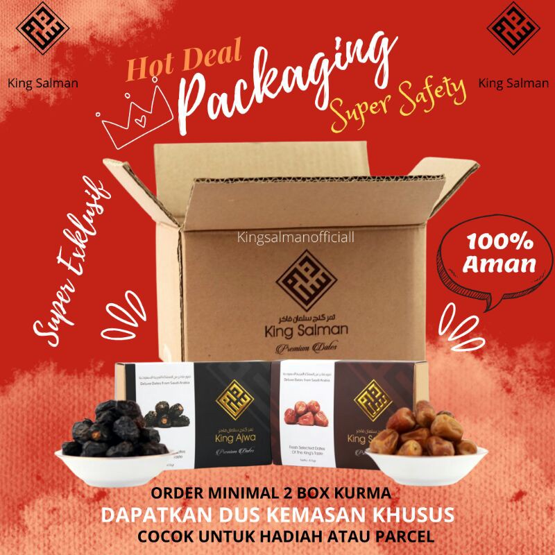 

Kurma King Salman & King Ajwa 100% Kurma Asli Premium VIP (1 BOX)