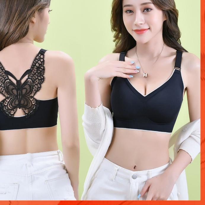 ✪ BIG SIZE sport bra model seamless bahan Latex Renda produk terbaru ♜