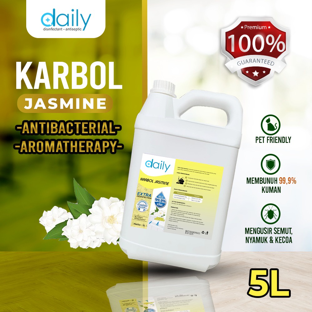 DAILY KARBOL SEREH 5 LITER / KARBOL JASMIN 5 LITER / KARBOL BUBBLE GUM