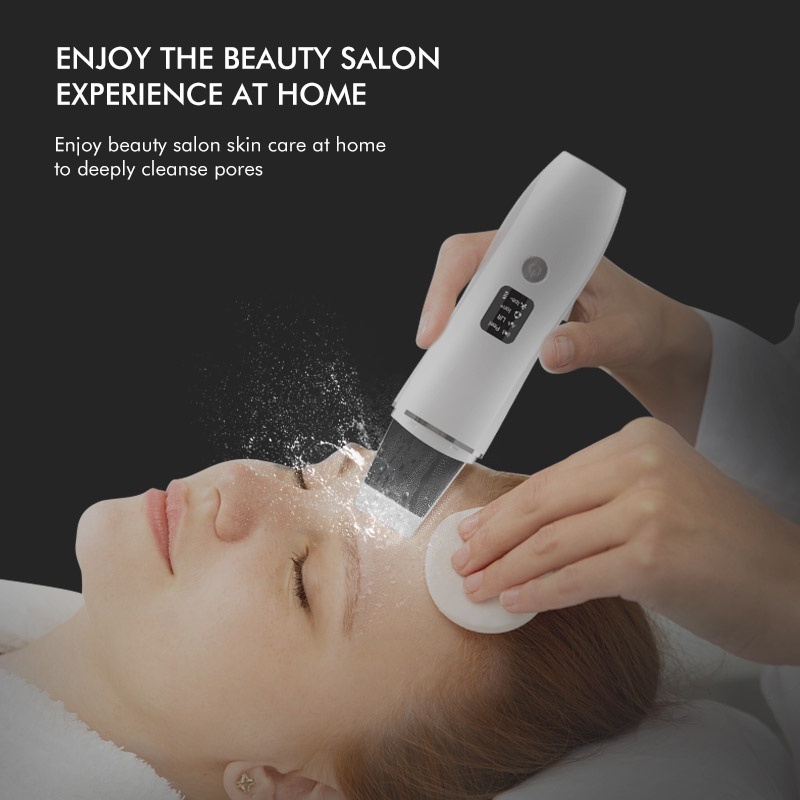 Ultrasonic Facial Scrubber Penghilang Komedo Komedo Penggosok Kulit Wajah Mild Supersonic Mar Remover Alat Perawatan Wajah