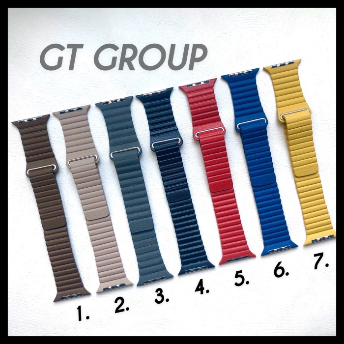 Magnetic Loop Leather Magnet Strap Apple Watch IWO iWatch 42mm 38mm 40 mm 41 45 44 49 series 2 3 4 5